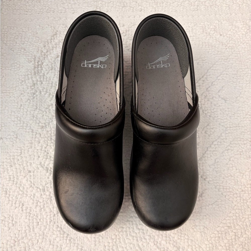 Dansko Black Professional Leather Clogs